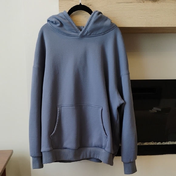 Trendy Queen Oversized Women's Hoodie in Dusty Blue - Picture 1 of 13